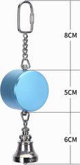 Colorday durable metal shell bird toy withstands curious beaks during play.