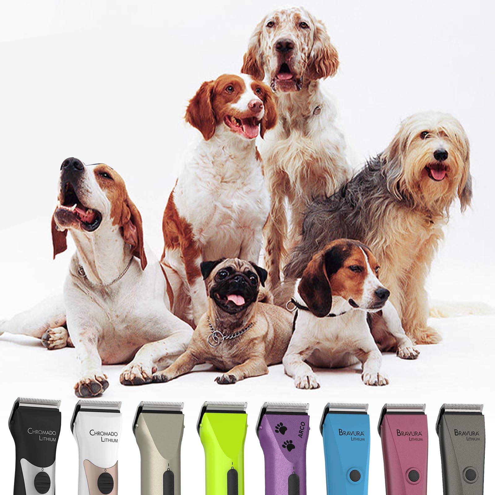 Colorski 3-pack blades in use for quick swaps during grooming.