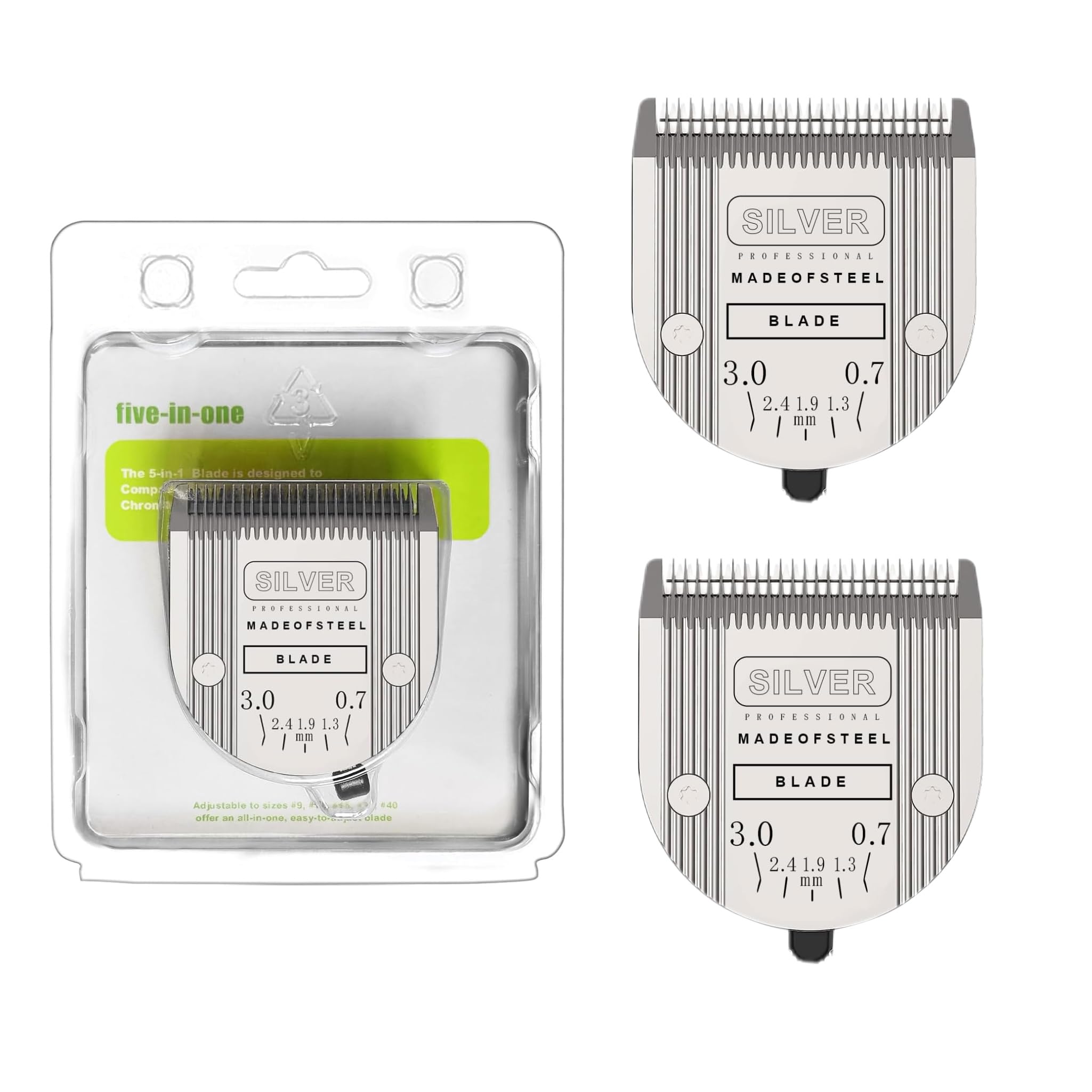 Colorski replacement blades 5-in-1 packaging for quick swaps during grooming