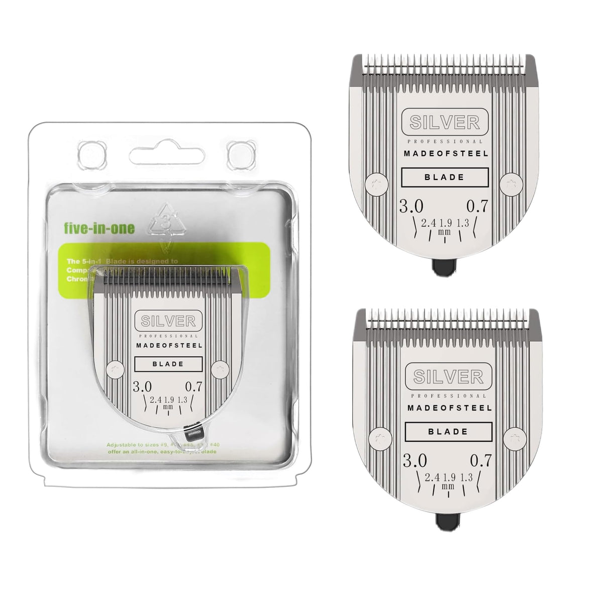 Colorski replacement blades 5-in-1 packaging for quick swaps during grooming