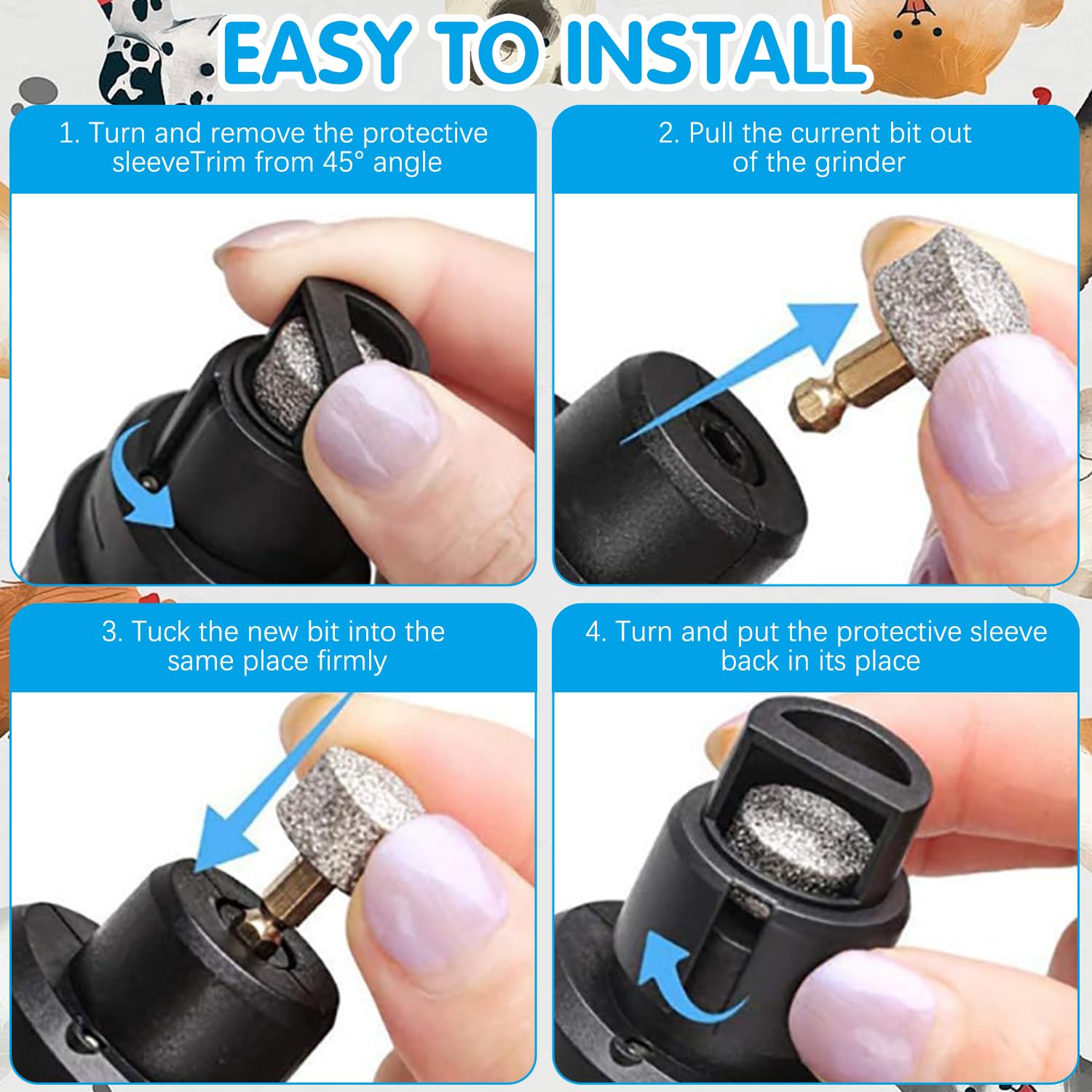 COLOTTE Silent Groom Pro nail grinder featuring ports and settings for precise trims