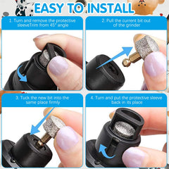 COLOTTE Silent Groom Pro nail grinder featuring ports and settings for precise trims
