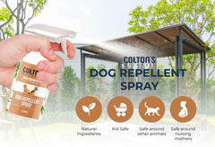 Colton's Naturals Dog Repellent Spray protects indoor spaces.