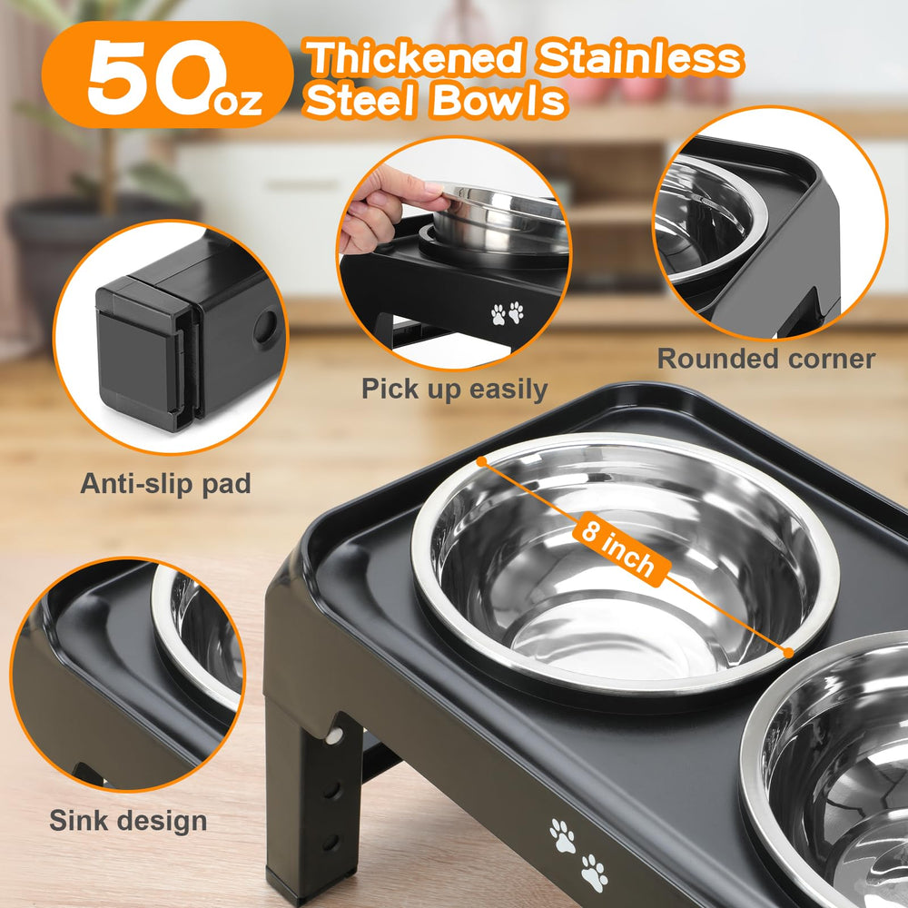 COMESOON anti-slip base keeps bowls stable and protects floors from scratches.