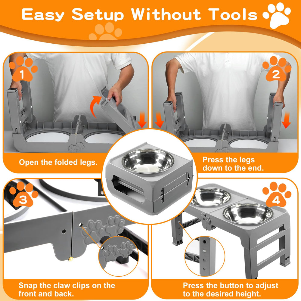 COMESOON BPA-free and rust-resistant bowls maintain safe meals for pets.