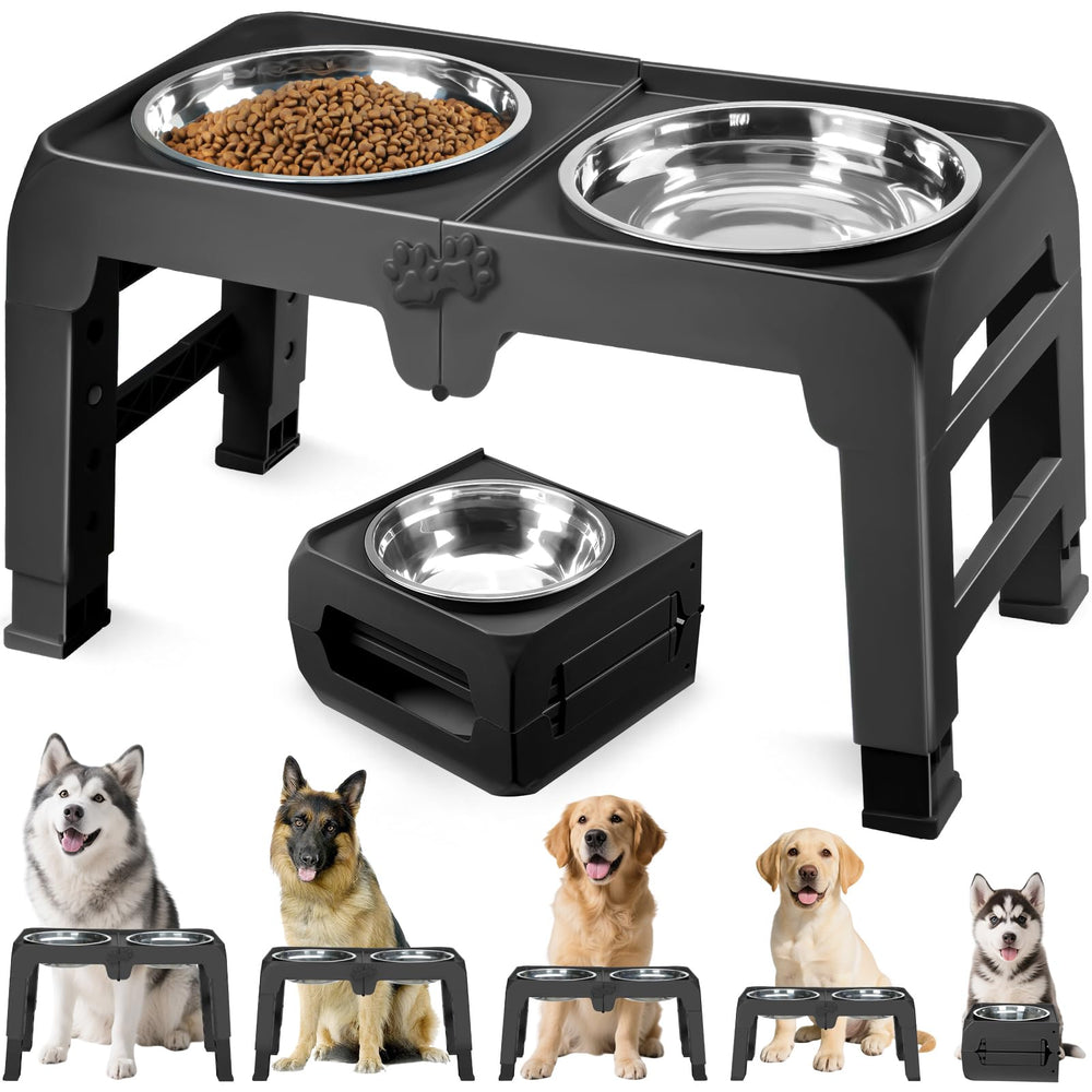 COMESOON elevated dog bowl stand for large dogs, sturdy feeding height.