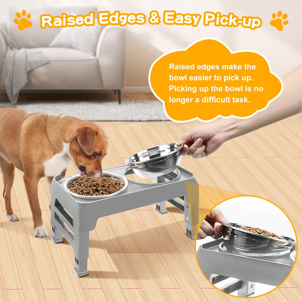COMESOON ergonomic design gently positions the dog's head for comfortable dining.