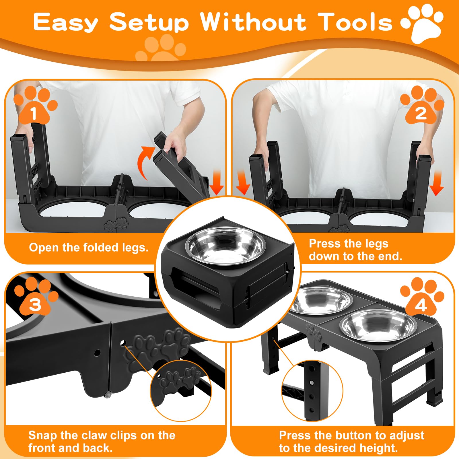 COMESOON foldable travel stand fits compactly for trips with your dog.