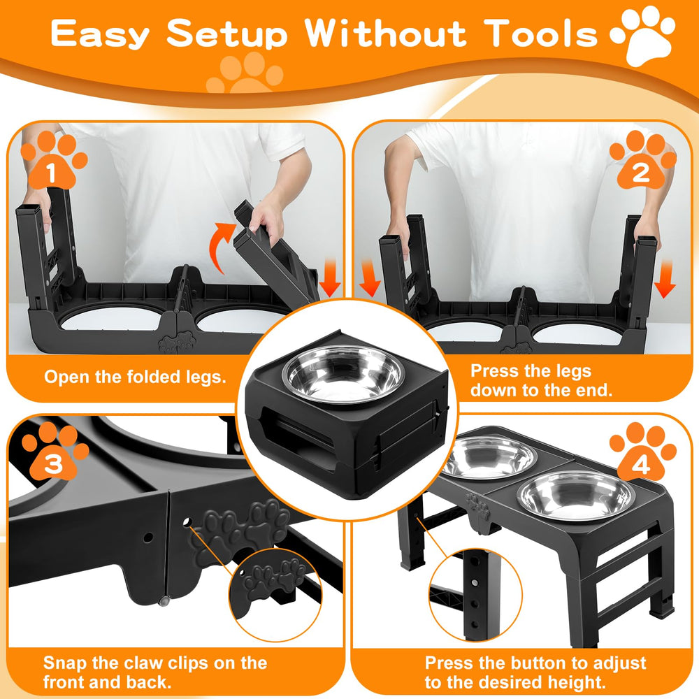 COMESOON foldable travel stand fits compactly for trips with your dog.