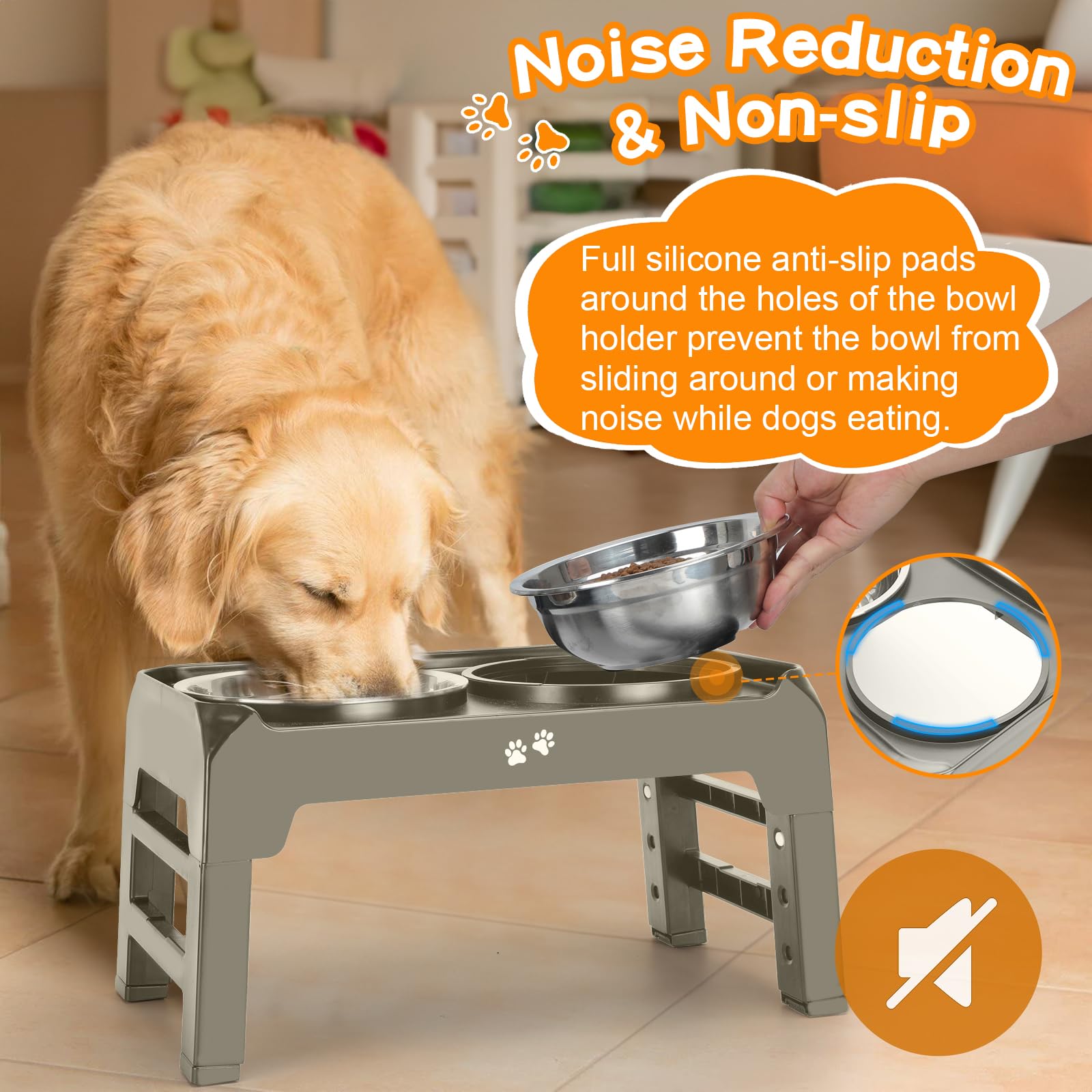 COMESOON no-assembly pet feeder ready to use straight out of the box.