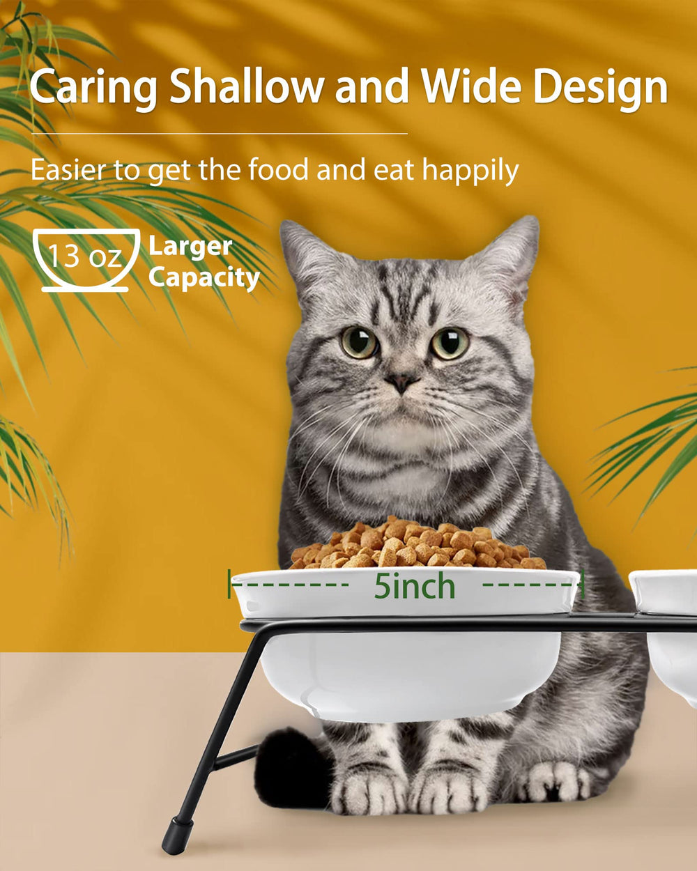 COMESOON sturdy stainless-steel stand with rubber pads prevents spills and floor scratches.