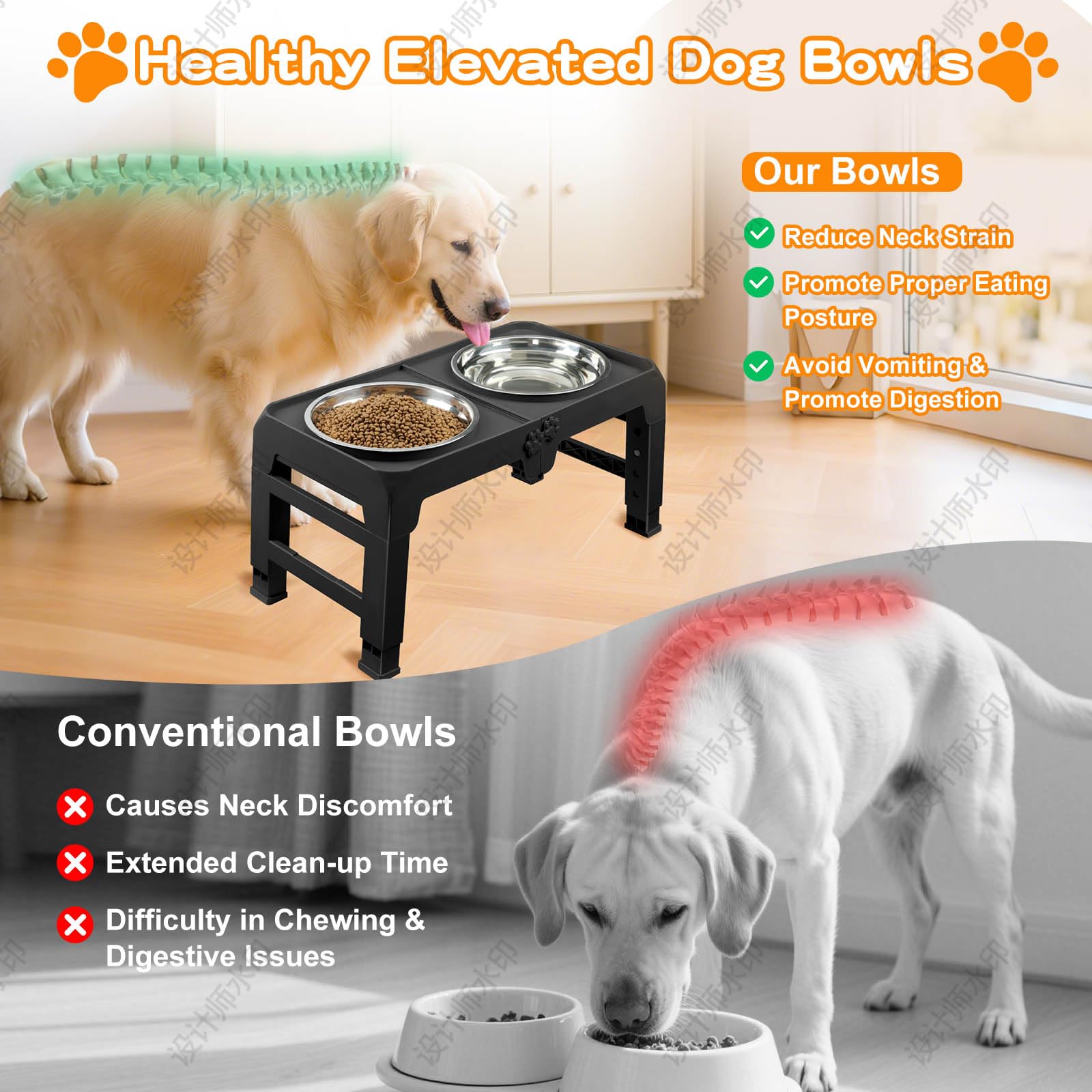 COMESOON paw-buckle design enhances front-back stability for big dogs.