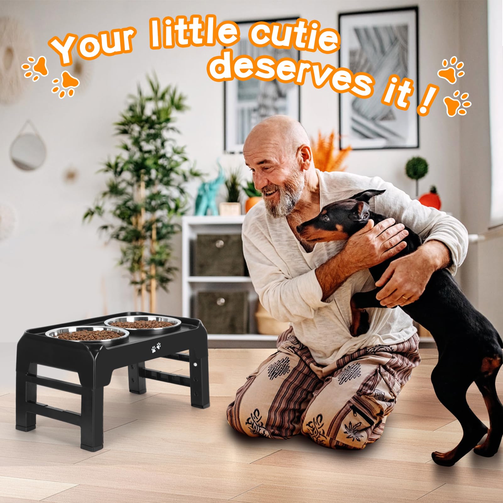 COMESOON raised edges simplify picking up bowls and help prevent spills.