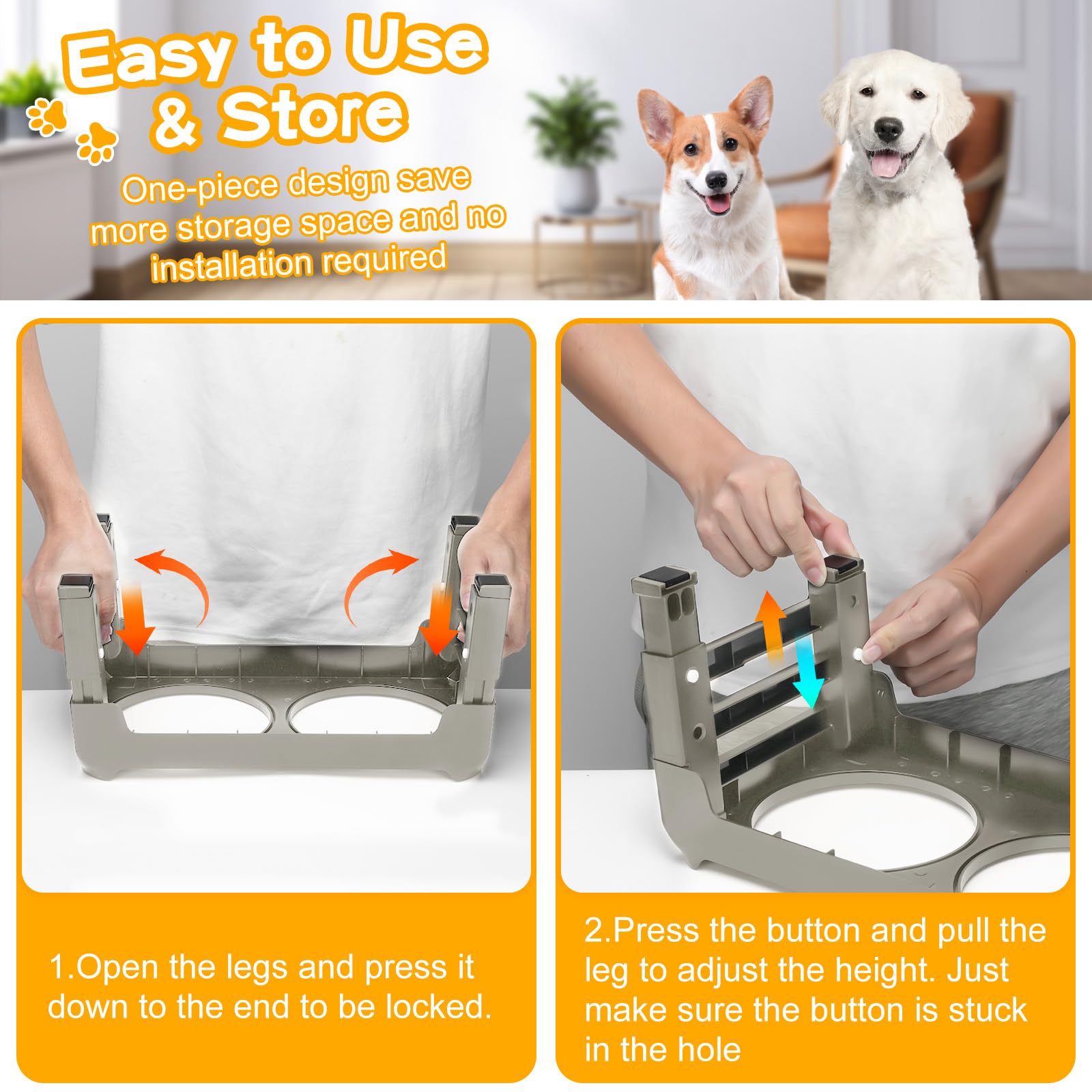 COMESOON ergonomic design improves feeding position for small dogs