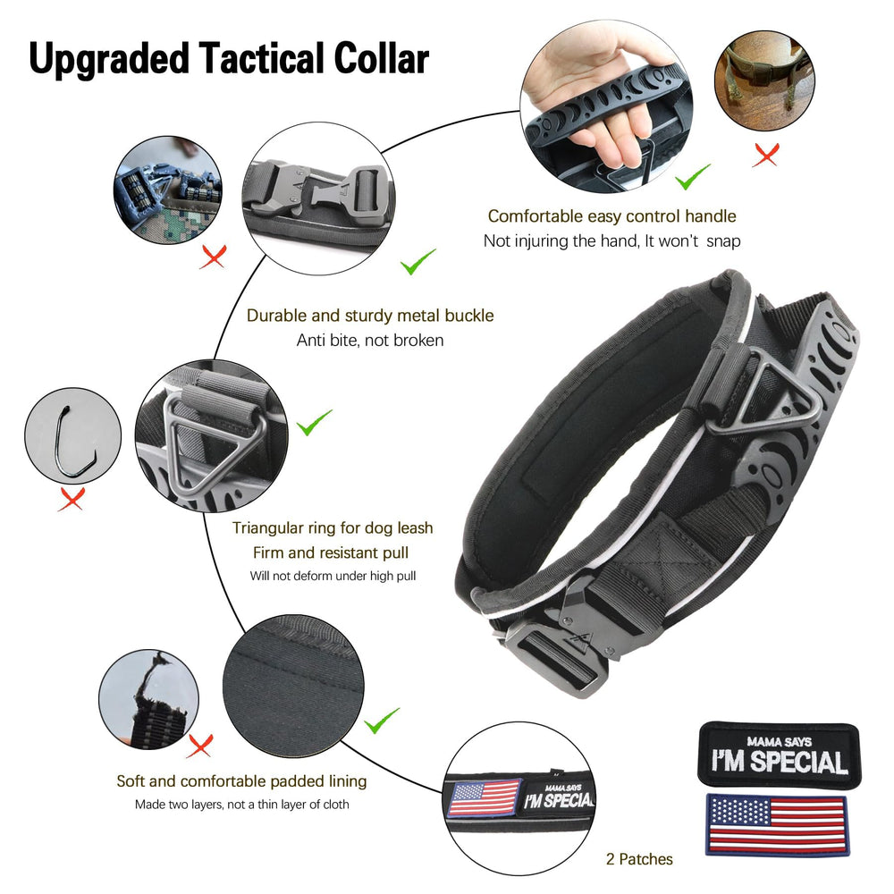 Comfluxe 2.5-inch wide collar distributes pressure during training sessions.