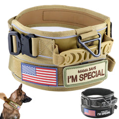 Comfluxe tactical dog collar handle for a secure grip during hikes and emergencies