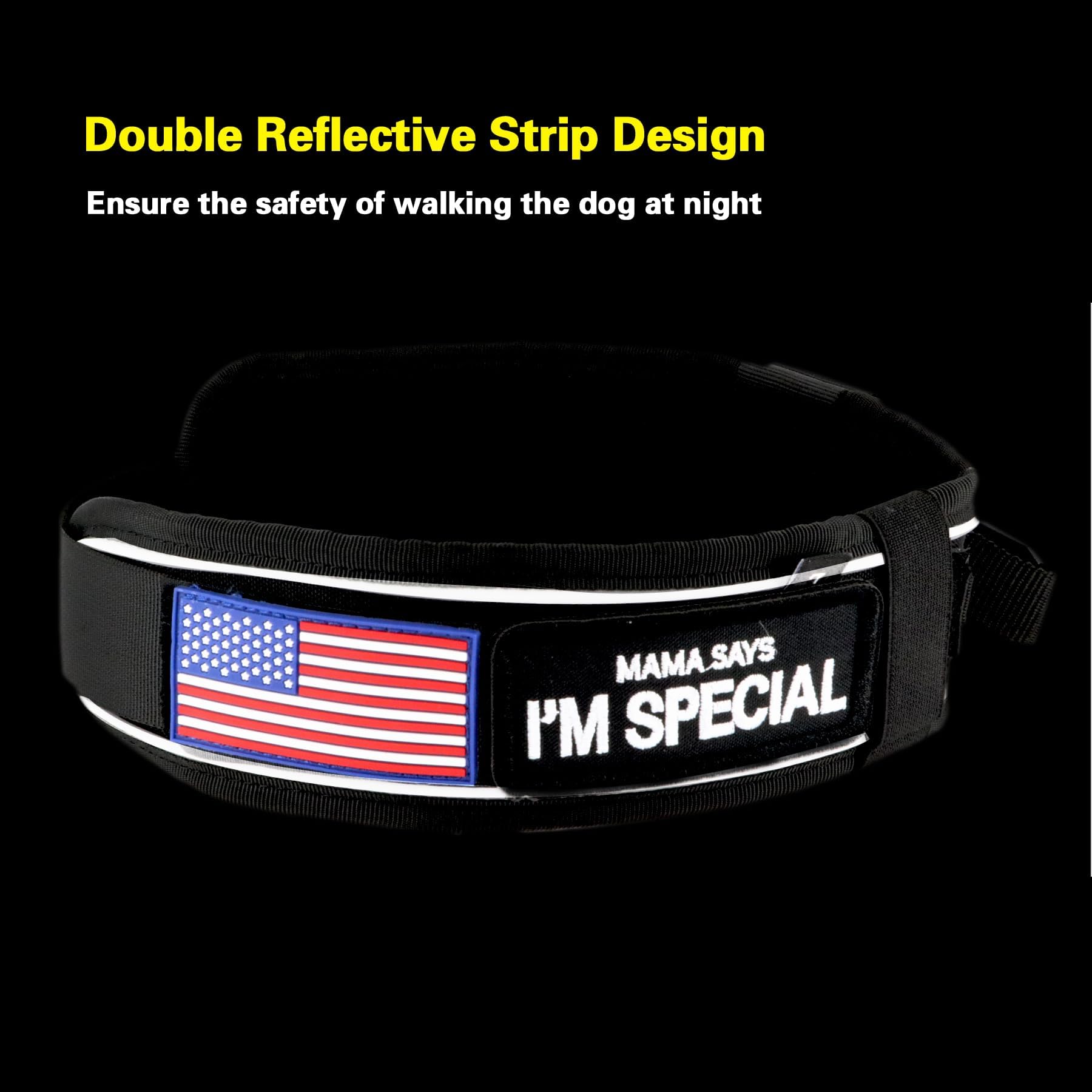 Designed for large breeds, the Comfluxe collar offers a secure fit.