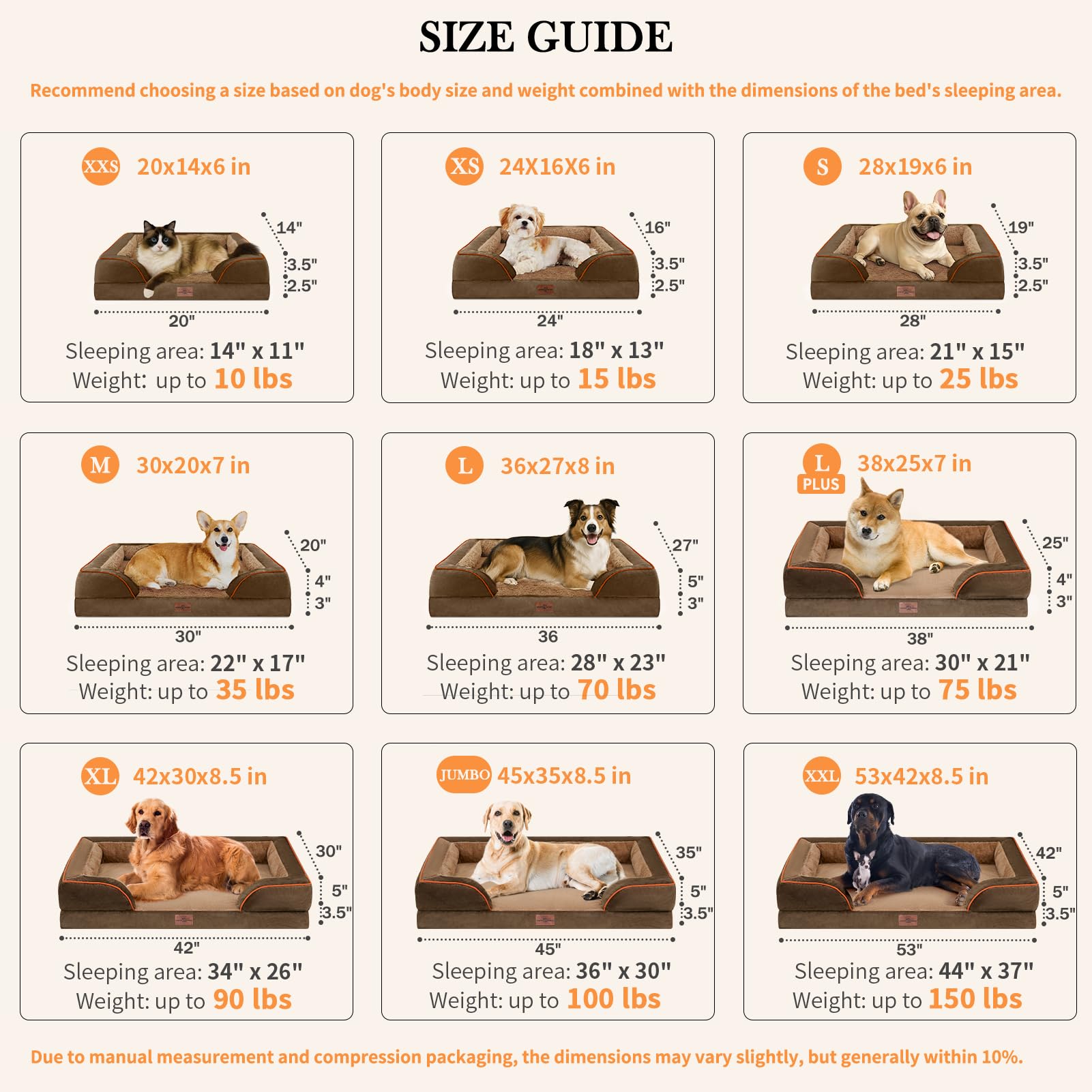 Comfort Expression dog bed with three-sided bolster for head support