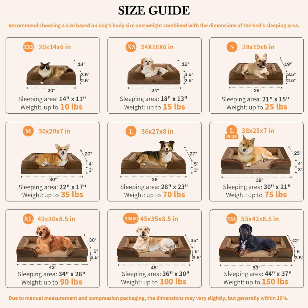 Comfort Expression dog bed with three-sided bolster for head support