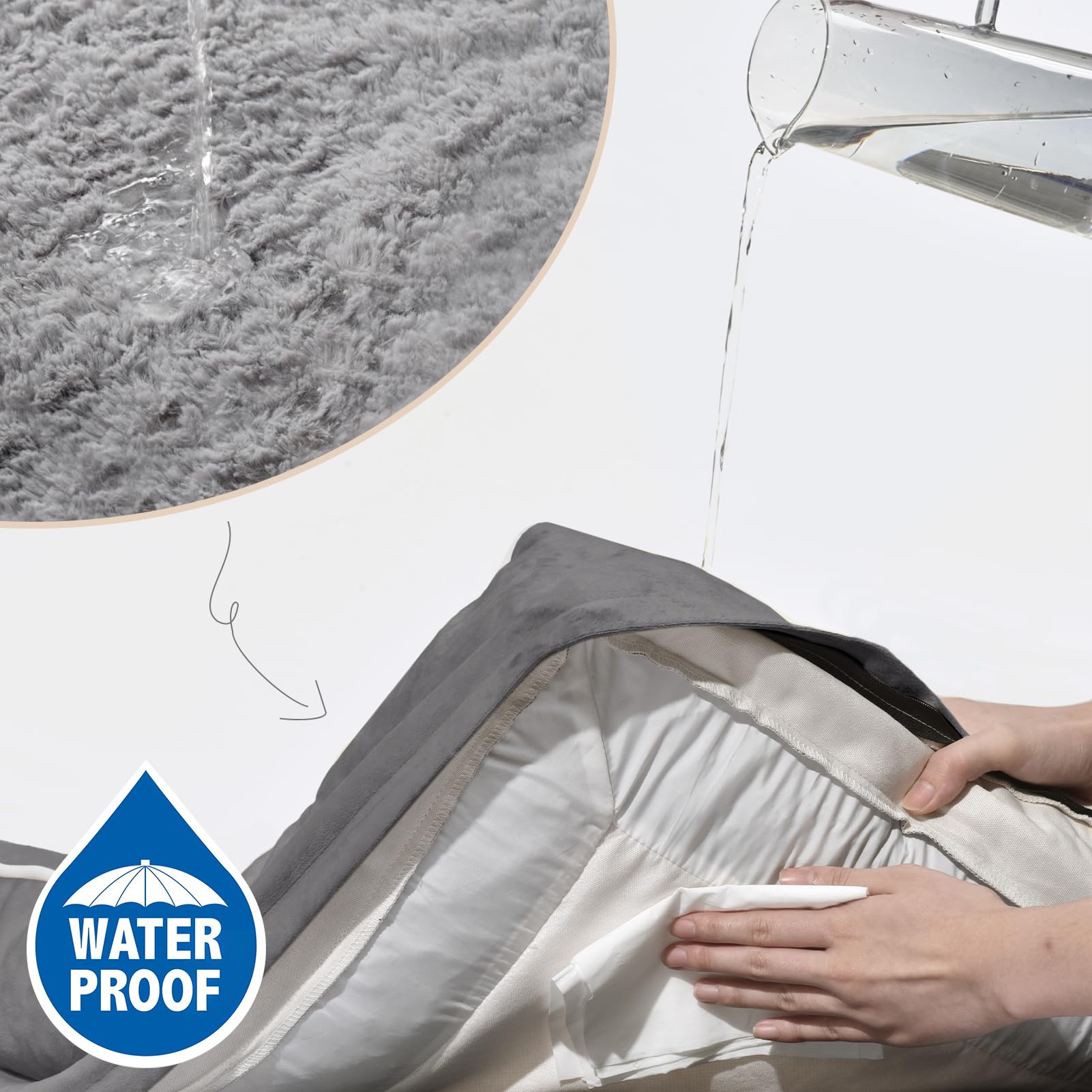 Comfort Expression three-sided bolster supports head and neck for a cozy resting posture.