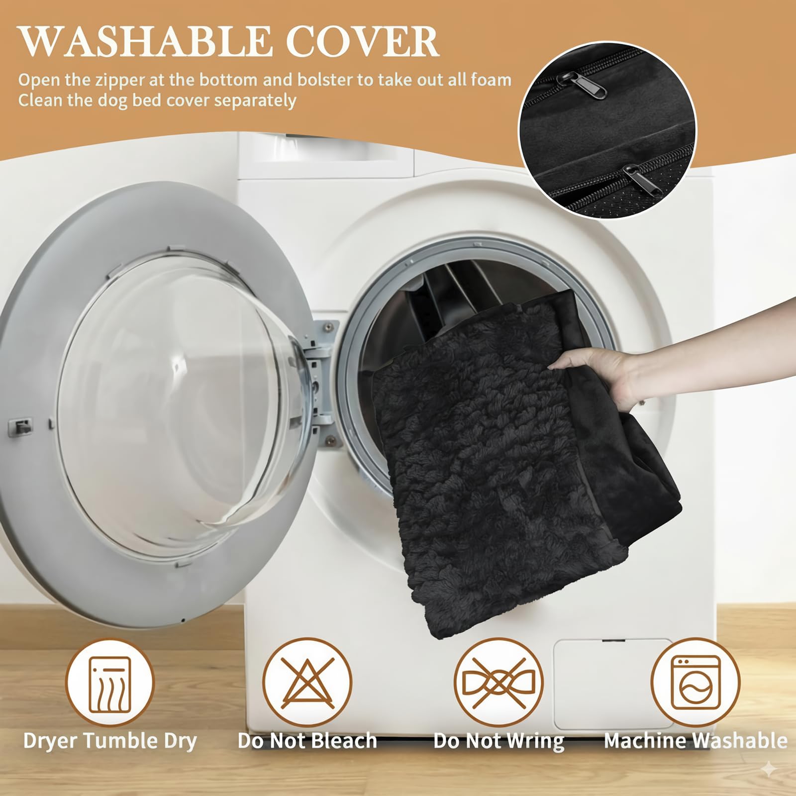 Comfort Expression waterproof backing protects foam from spills.