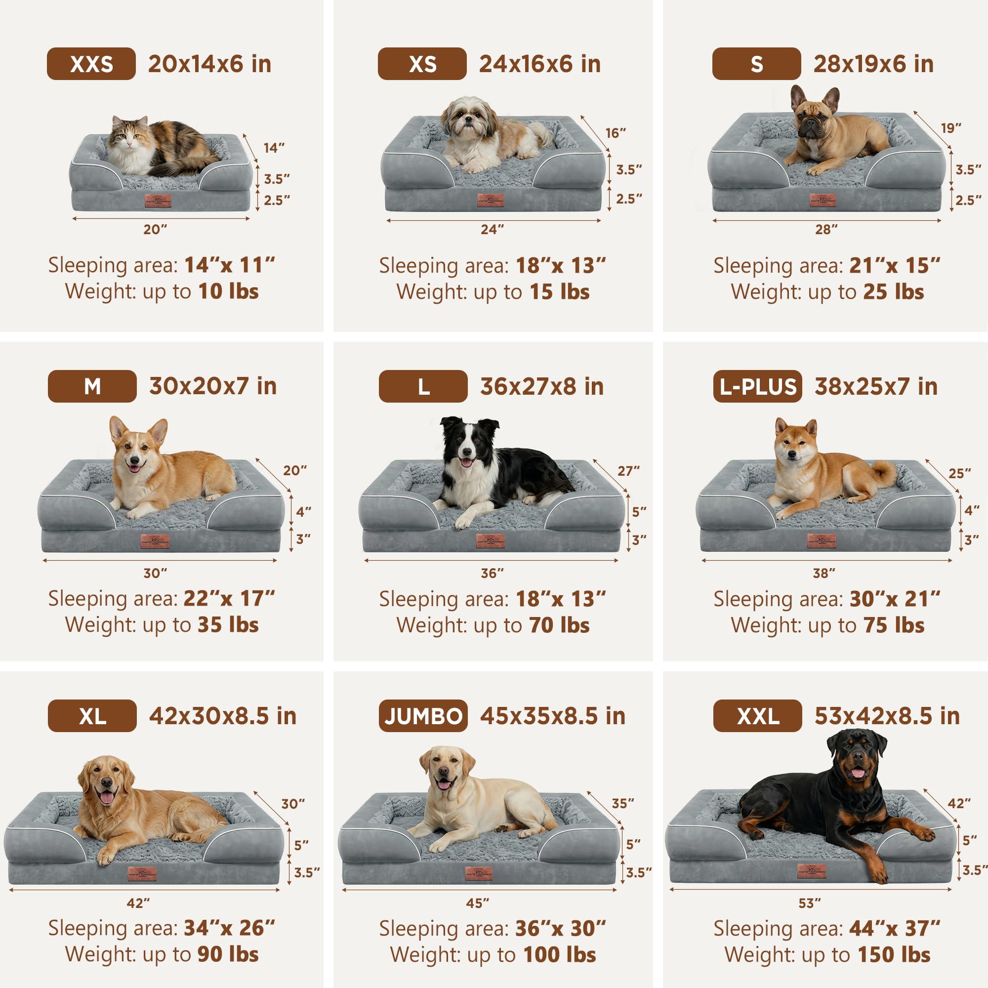 Non-slip bottom feature keeps the dog bed in place.