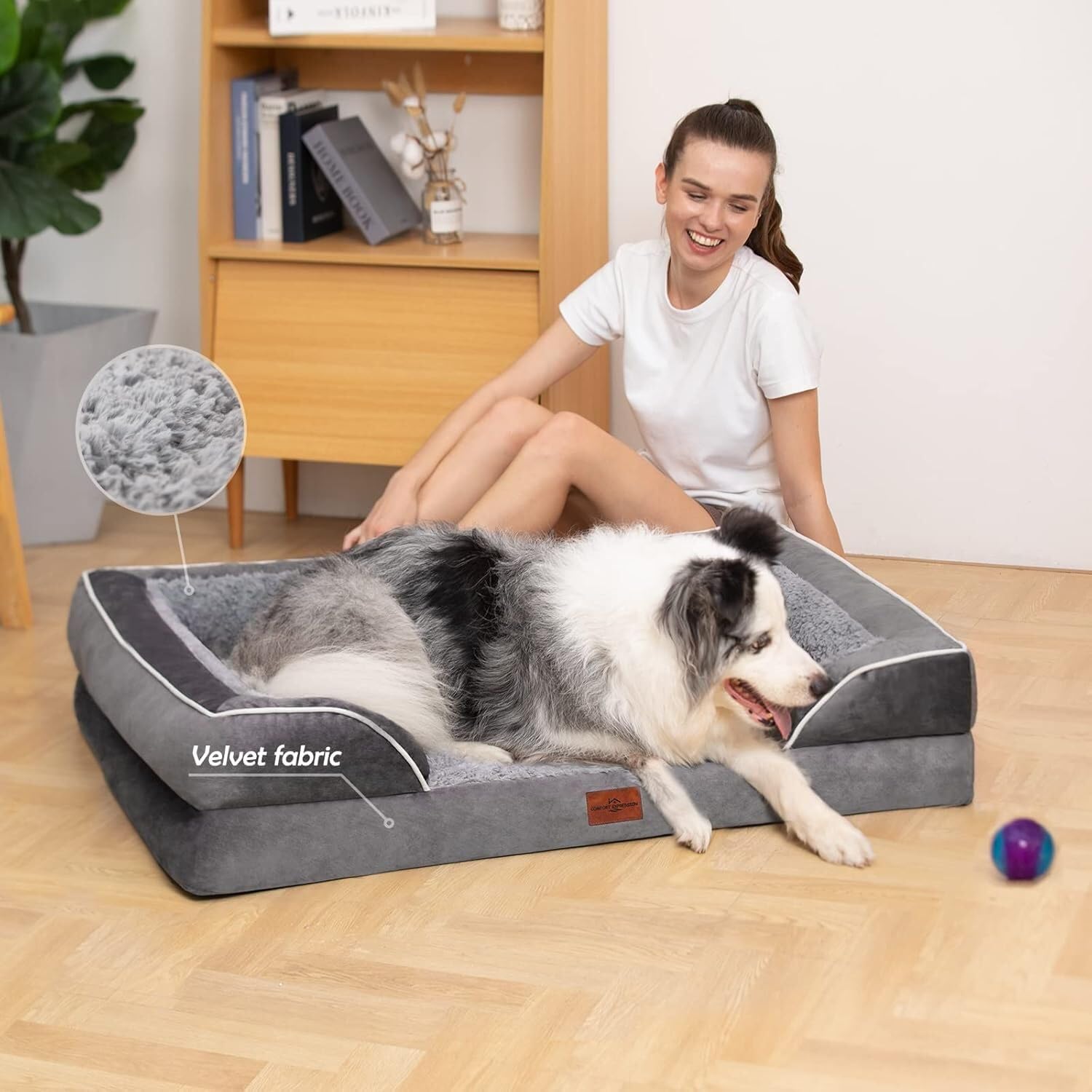 Comfort Expression XL dog bed OEKO-TEX fabric feels soft for daily use