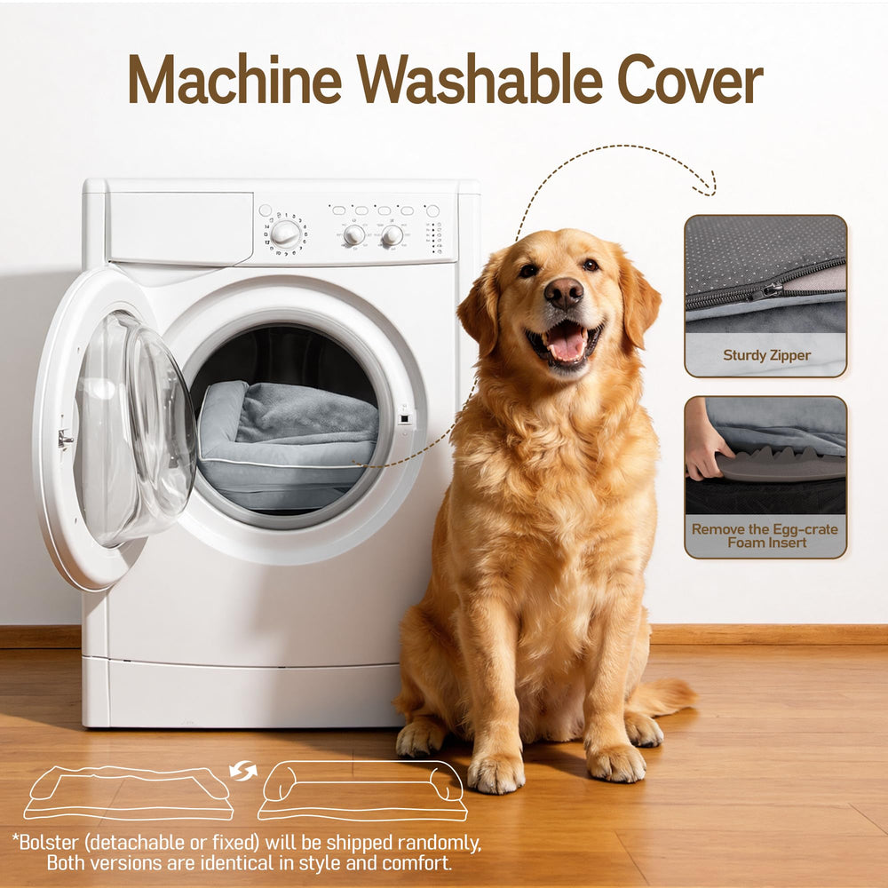 Comfort Expression plush velvet cover adds cozy comfort for large dogs