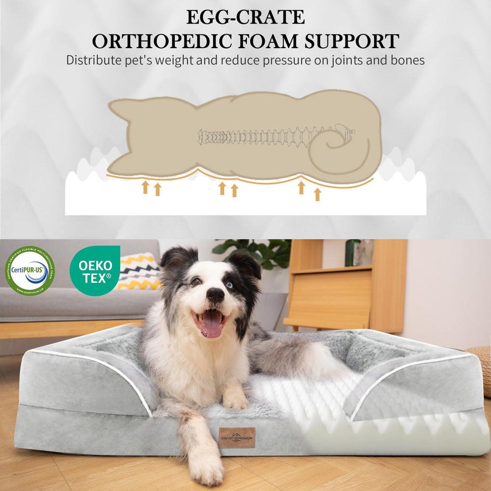 Comfort Expression XL bed with removable bolsters for secure, cozy resting.