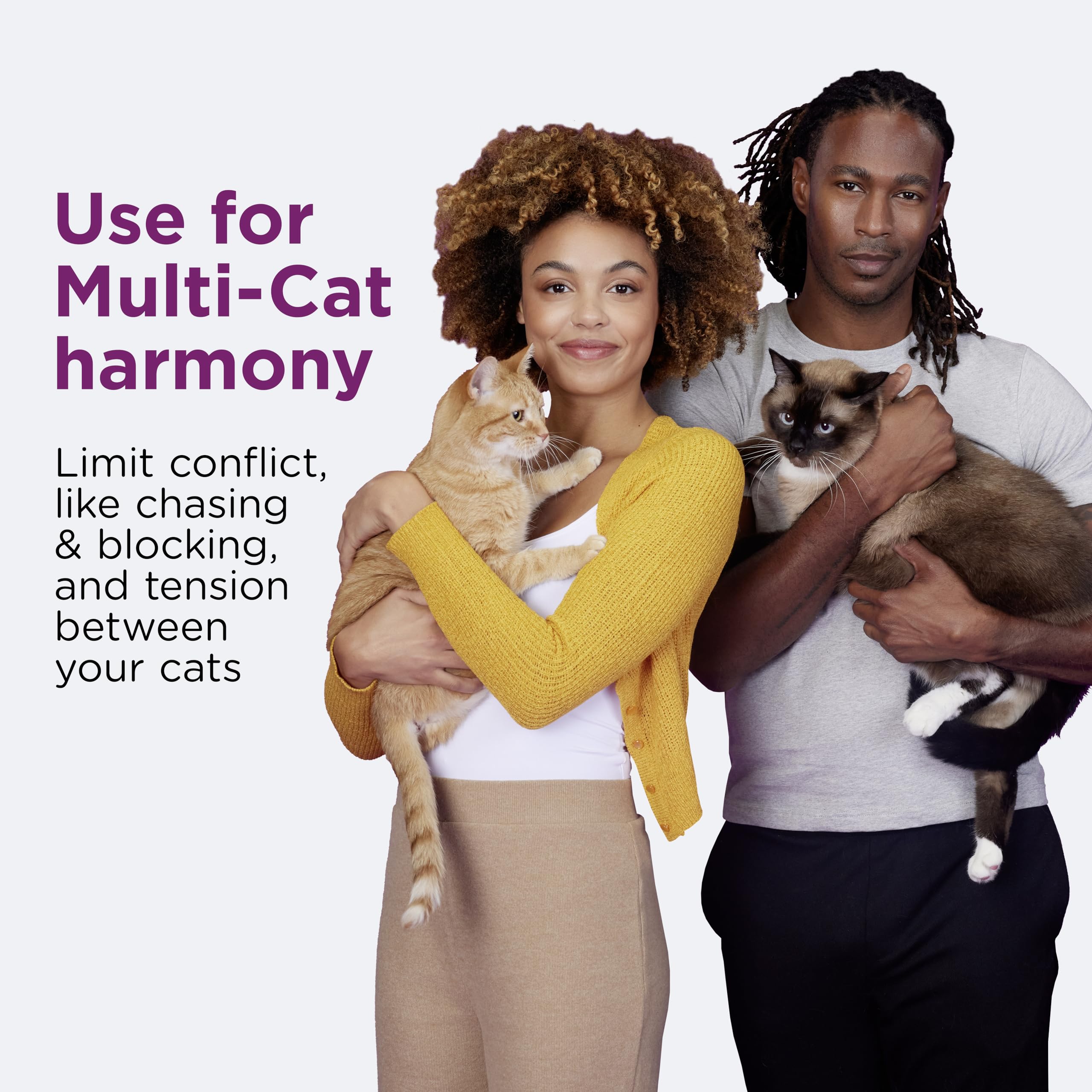 Comfort Zone cat calming pheromone refill pack promotes calmer interactions in busy homes