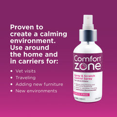 Comfort Zone spray used in car or travel bag to ease vet visits.
