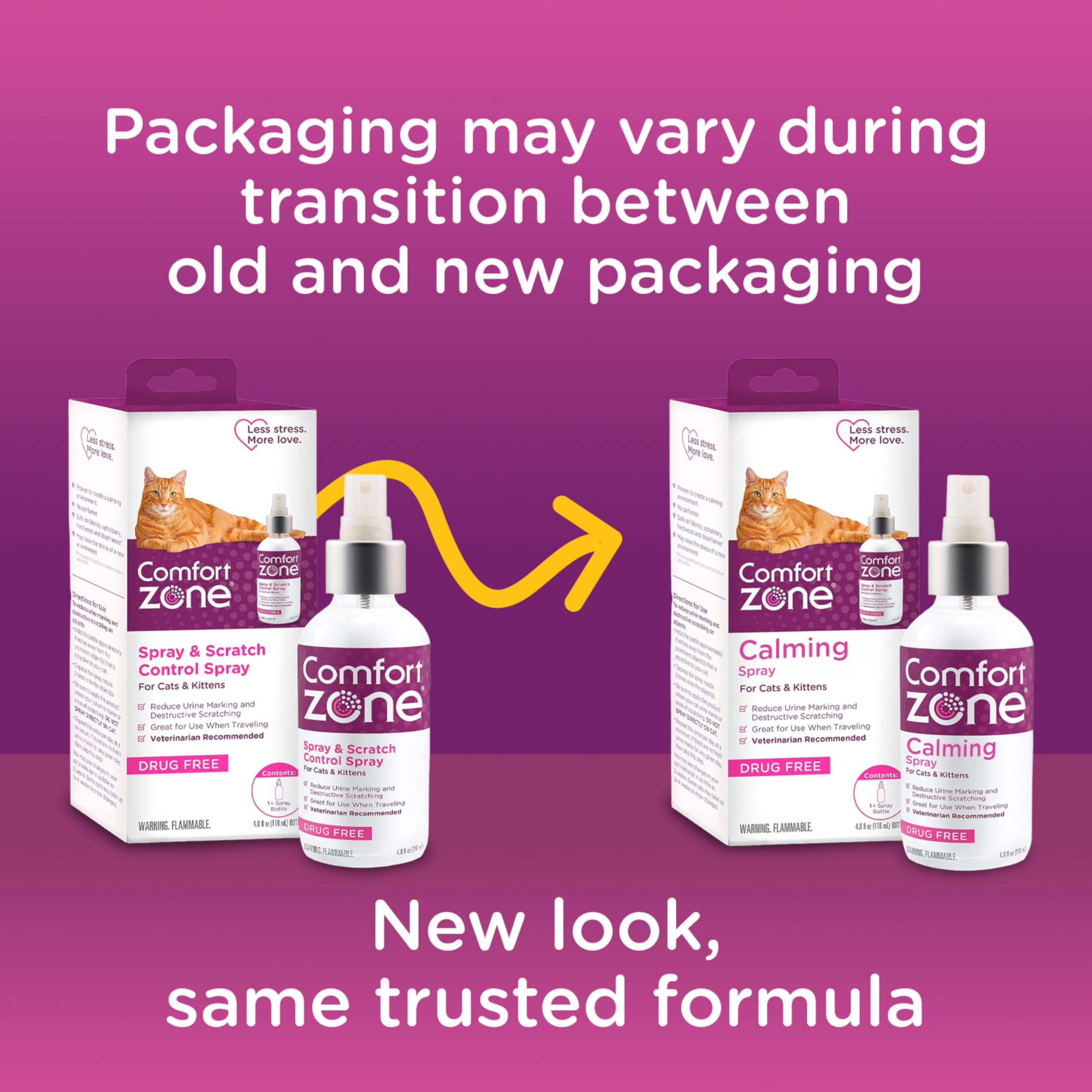 Comfort Zone calming spray applied to bedding to reduce marking at home