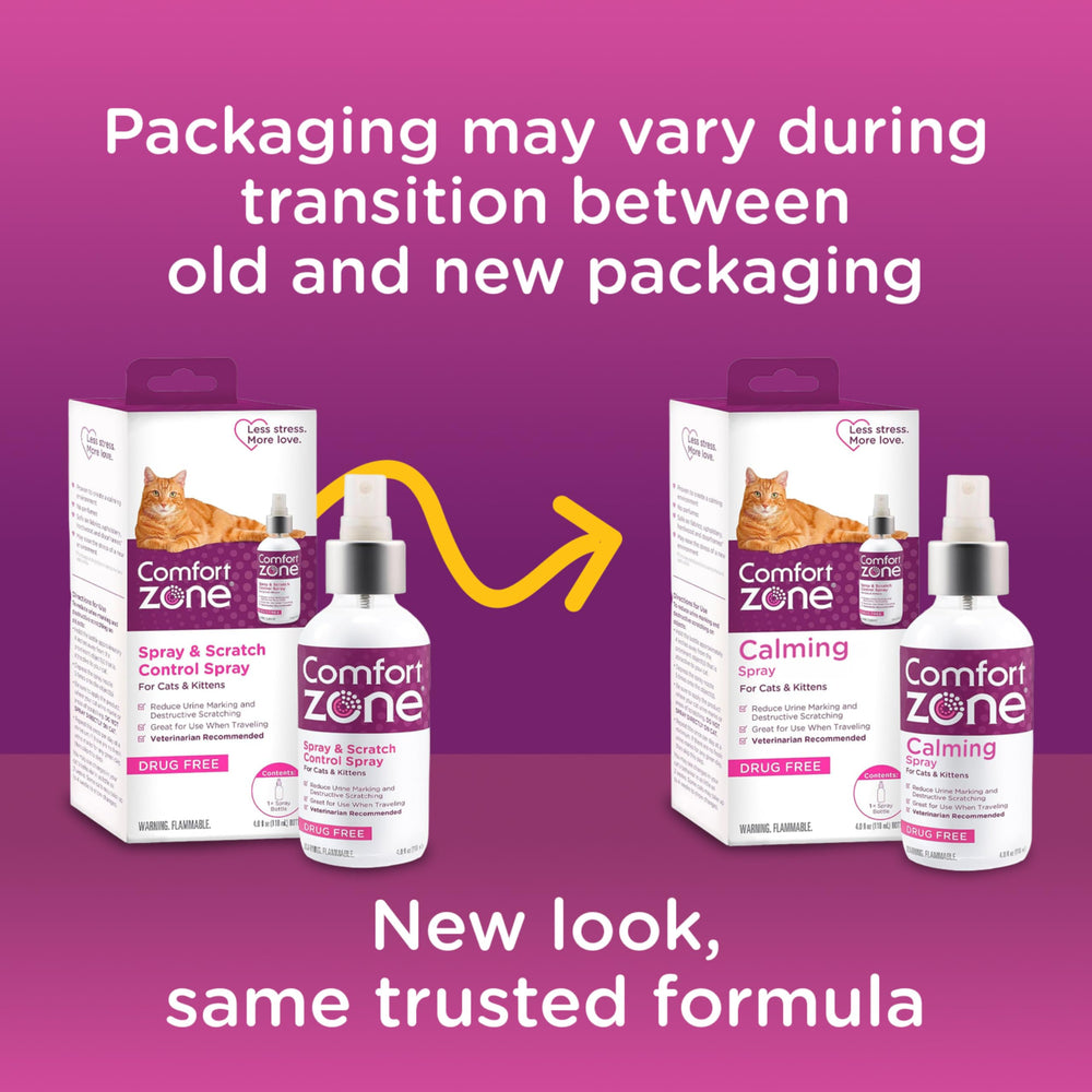 Comfort Zone calming spray applied to bedding to reduce marking at home