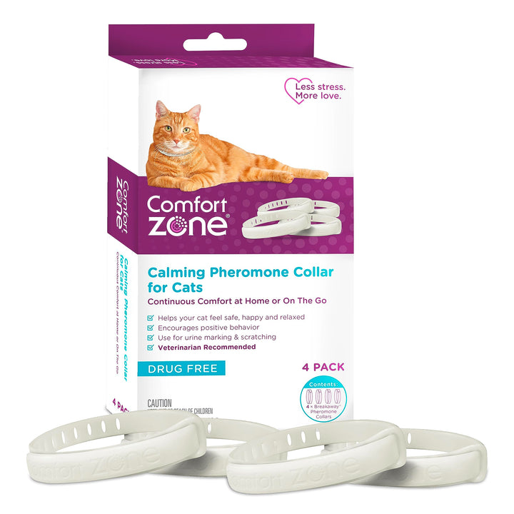 Comfort Zone cat calming collar pack with four collars for lasting calm