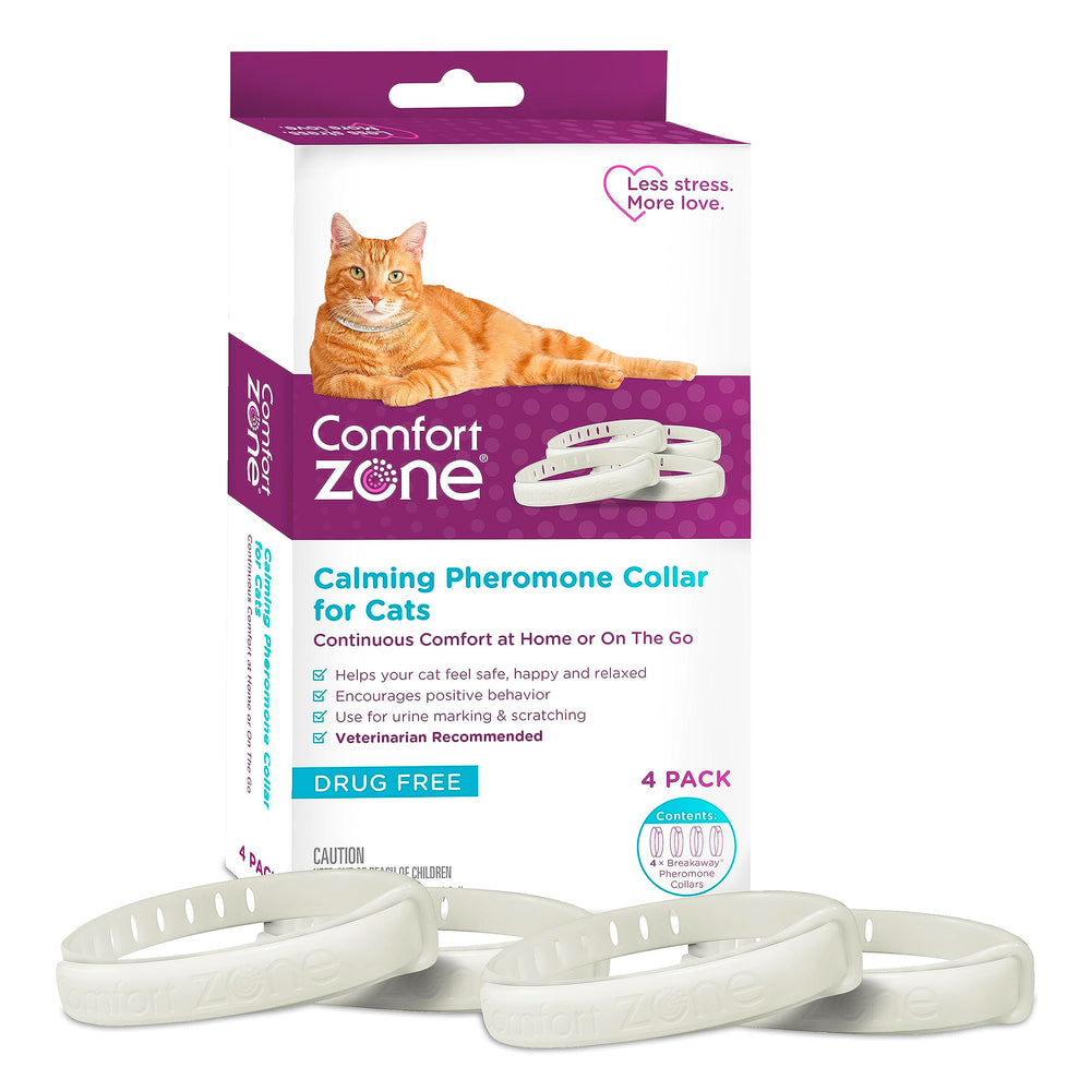 Comfort Zone cat calming collar pack with four collars for lasting calm
