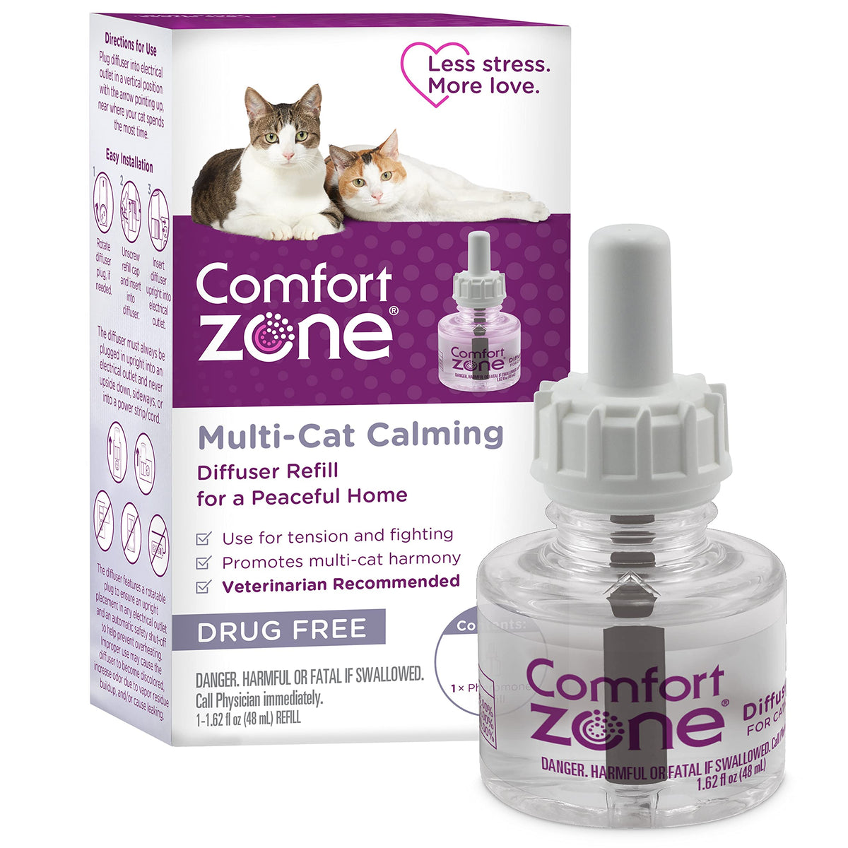 Comfort Zone refill bottle ready for a 30-day calming cycle.
