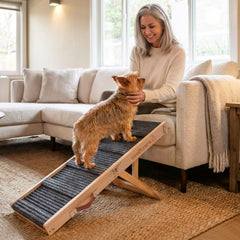 Comftcare dog ramp bed-foldable helps small dogs reach the bed easily