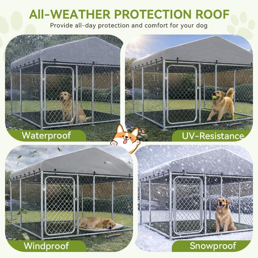 COMHOMA secure lock gate keeps dogs safely contained.