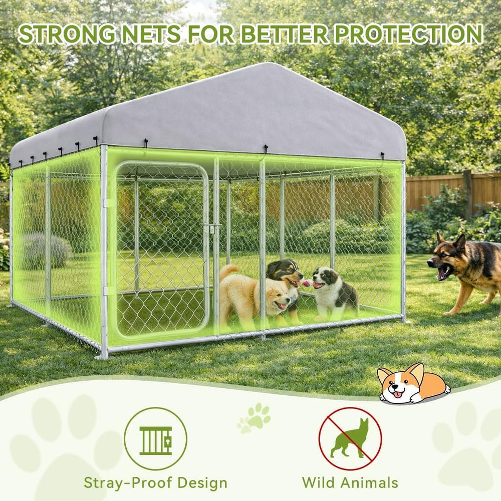 COMHOMA spacious enclosure accommodates medium to large dogs.