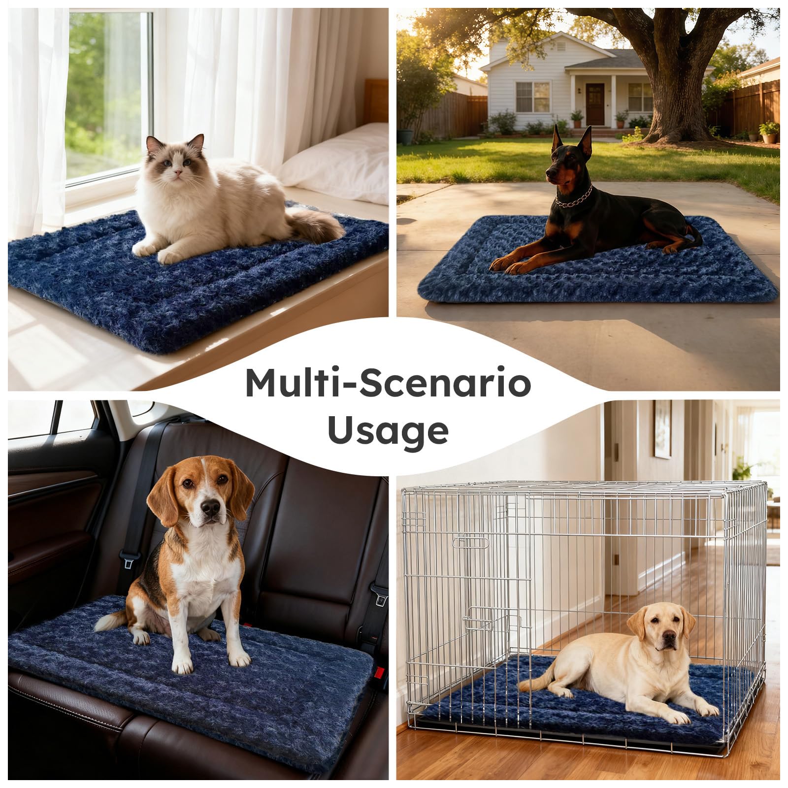 COMPAWNY machine-washable dog bed mat cleans easily after adventures