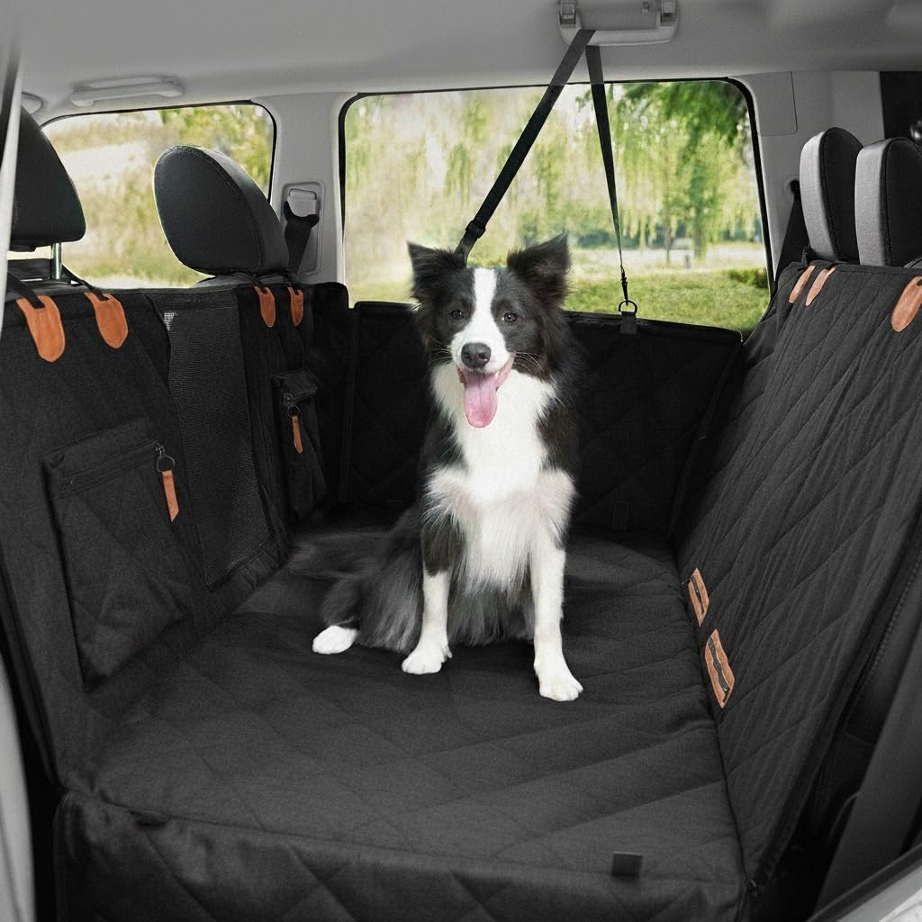 COMPAWNY dog car seat cover back-seat extender for a roomier ride.