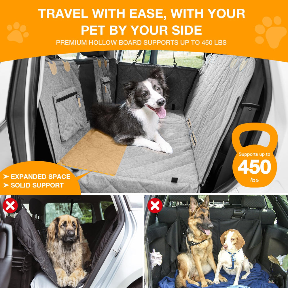 COMPAWNY hard bottom support dog hammock stabilizing the ride on bumpy roads