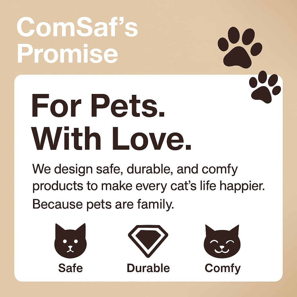 ComSaf furniture-protection graphic shows reduced wear on sofas and chairs.