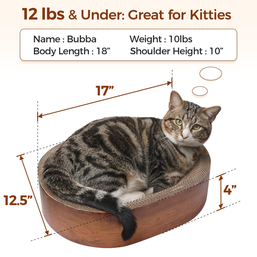 ComSaf Cat Scratcher Bed odor-free cardboard surface safe for indoor cats