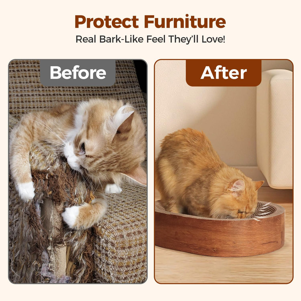 ComSaf Cat Scratcher Bed recyclable cardboard supports eco-friendly use
