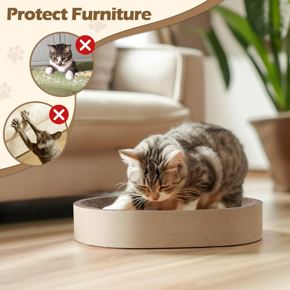 ComSaf corrugated-cardboard board uses durable material for daily scratching.