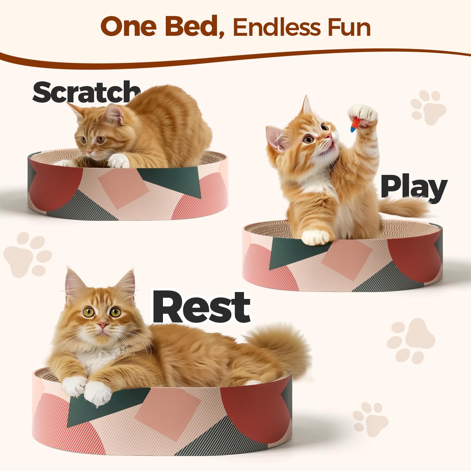 ComSaf cat scratching pad for indoor cats offers durable scratch surface.