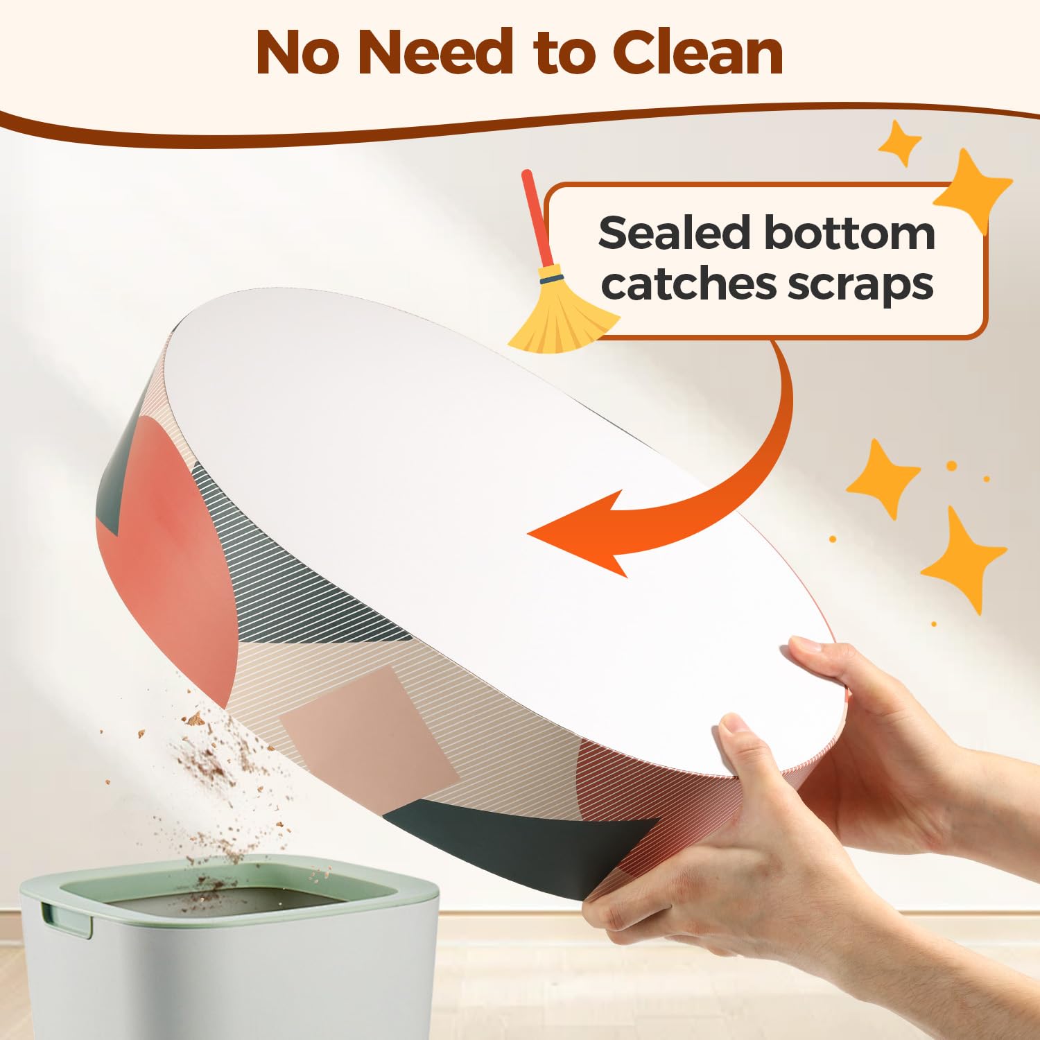 ComSaf dense cardboard with bark-like texture invites scratching and claw activity.