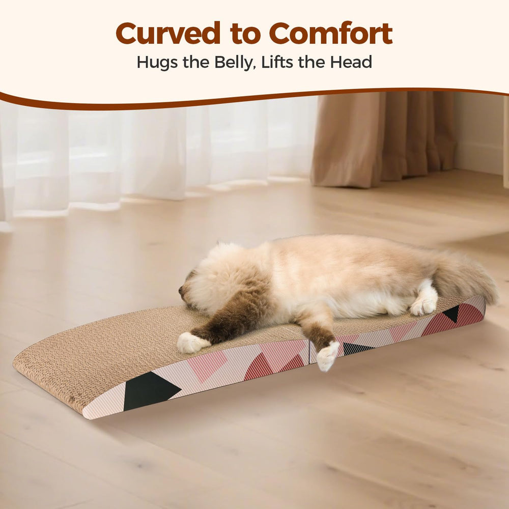ComSaf 32-inch scratcher offers a comfy lounging spot for big cats