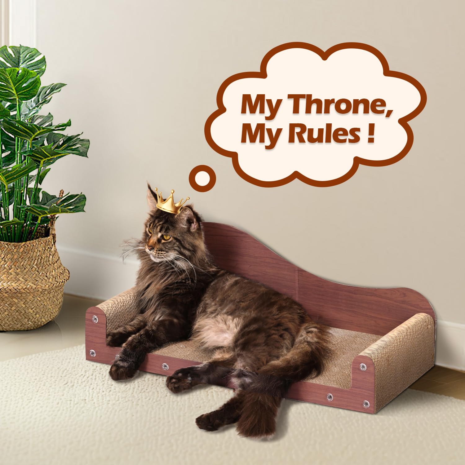 ComSaf furniture-protecting scratcher directs claws away from sofas.